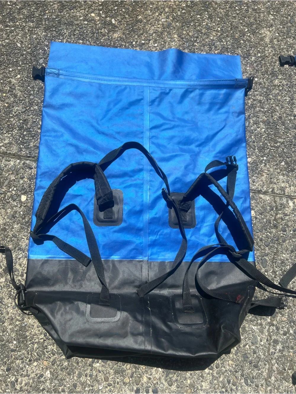 Cabela's Blue and Black Roll-Top Dry Duffel Pack